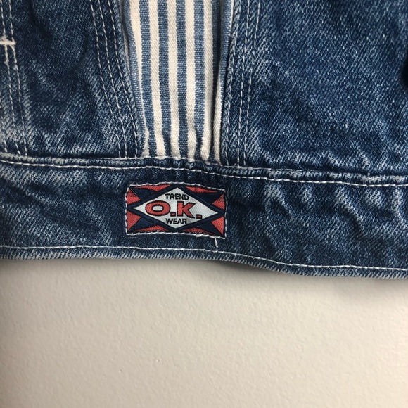 Vintage FLASH denim jean vest stripes and pattern - Picture 7 of 11